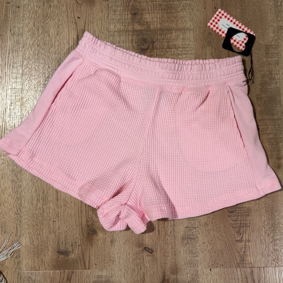Better Together Pink Waffle Knit Lounge Shorts NWT Size Large - Picture 7 of 7